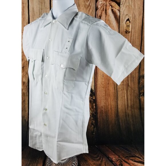 Military Service Shirt Union Made vtg Conqueror White Short Sleeve Size Small - Picture 7 of 11